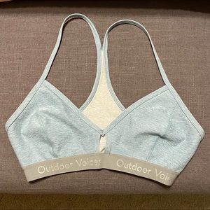 Outdoor Voices Steeplechase Bra in Light Blue